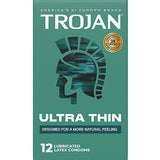 Trojan Sensitivity Ultra Thin Lubricated Condoms - 12 Pack > Essentials > Condoms - Tophatter Daily Deals