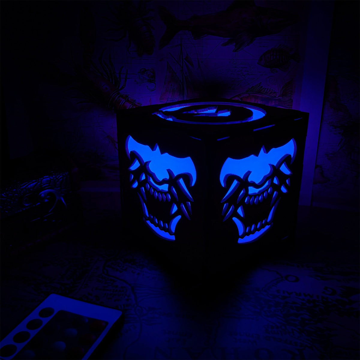 Samurai Mask Inspired Wooden Lantern Desk Decor - Tophatter Daily Deals