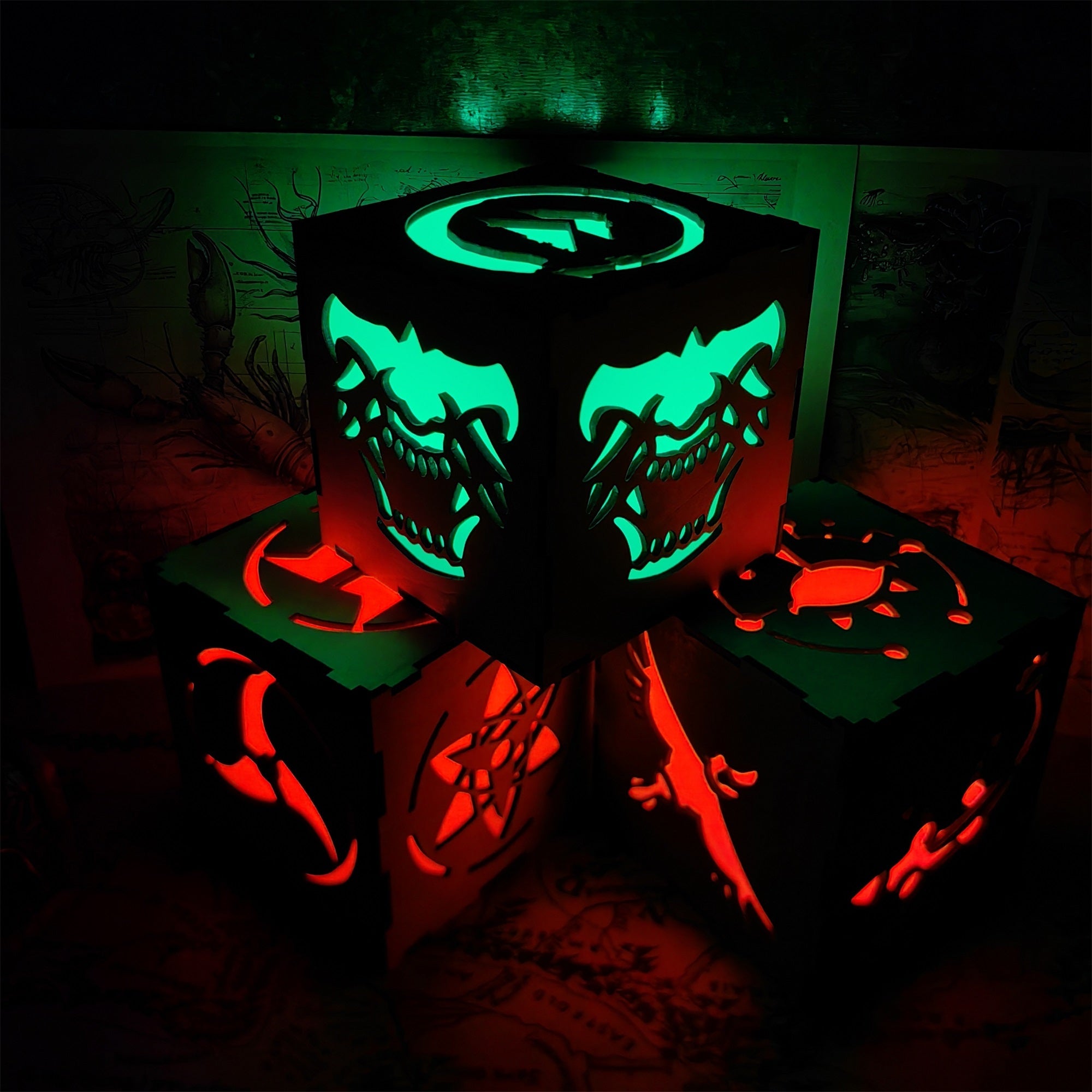 Samurai Mask Inspired Wooden Lantern Desk Decor - Tophatter Daily Deals
