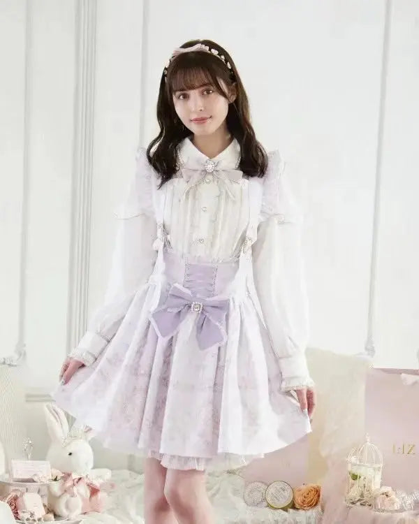 Jirai Kei Women Shirts Lolita Sweet Japanese Spring Top Mine Series Mass Production Off Shoulder Hollow Lace Long Sleeve Blouse - Tophatter Daily Deals