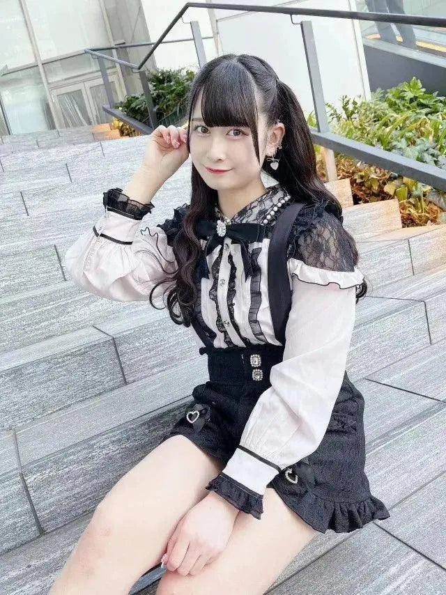 Jirai Kei Women Shirts Lolita Sweet Japanese Spring Top Mine Series Mass Production Off Shoulder Hollow Lace Long Sleeve Blouse - Tophatter Daily Deals