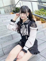Jirai Kei Women Shirts Lolita Sweet Japanese Spring Top Mine Series Mass Production Off Shoulder Hollow Lace Long Sleeve Blouse - Tophatter Daily Deals