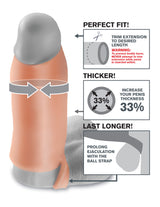 Fantasy X-tensions Real Feel Enhancer XL – 7 Inch Erection Enhancer > Sex Toys For Men > Penis Sleeves - Tophatter Daily Deals