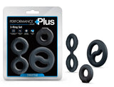 Performance Plus Throttle (Black) – Versatile 3-Ring Set Cock and Ball Stretcher > Cock Ring > Sets - Tophatter Daily Deals