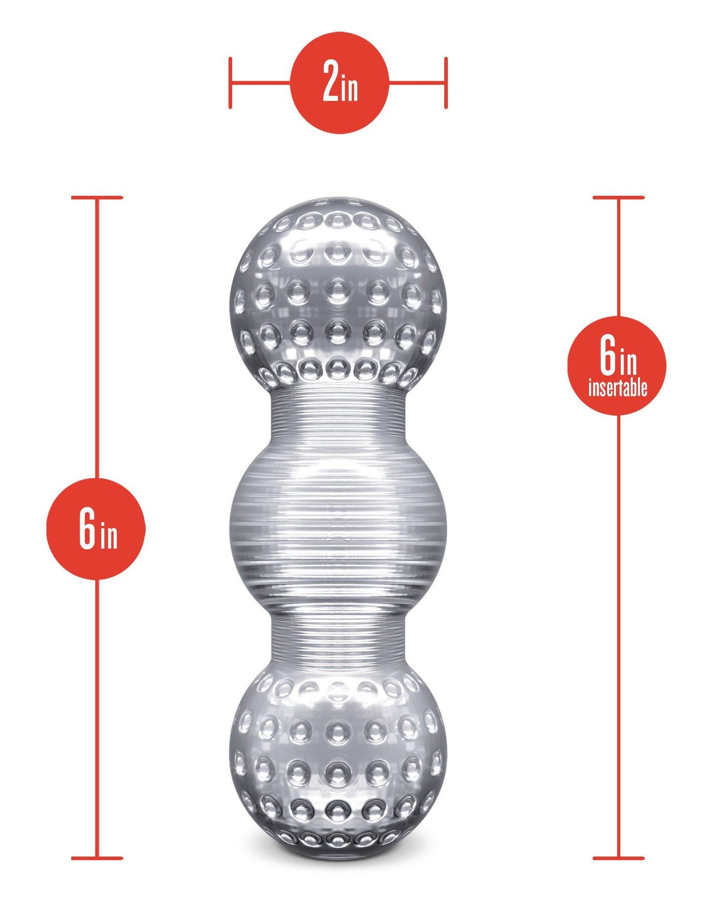 Rize Feelz (Clear) – Textured Sleeve Masturbator > Sex Toys For Men > Masturbators > Manual - Tophatter Daily Deals