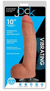 Jock 10 Inch Vibrating Dong With Balls Vanilla Color > Dildos > Large Dildos - Tophatter Daily Deals