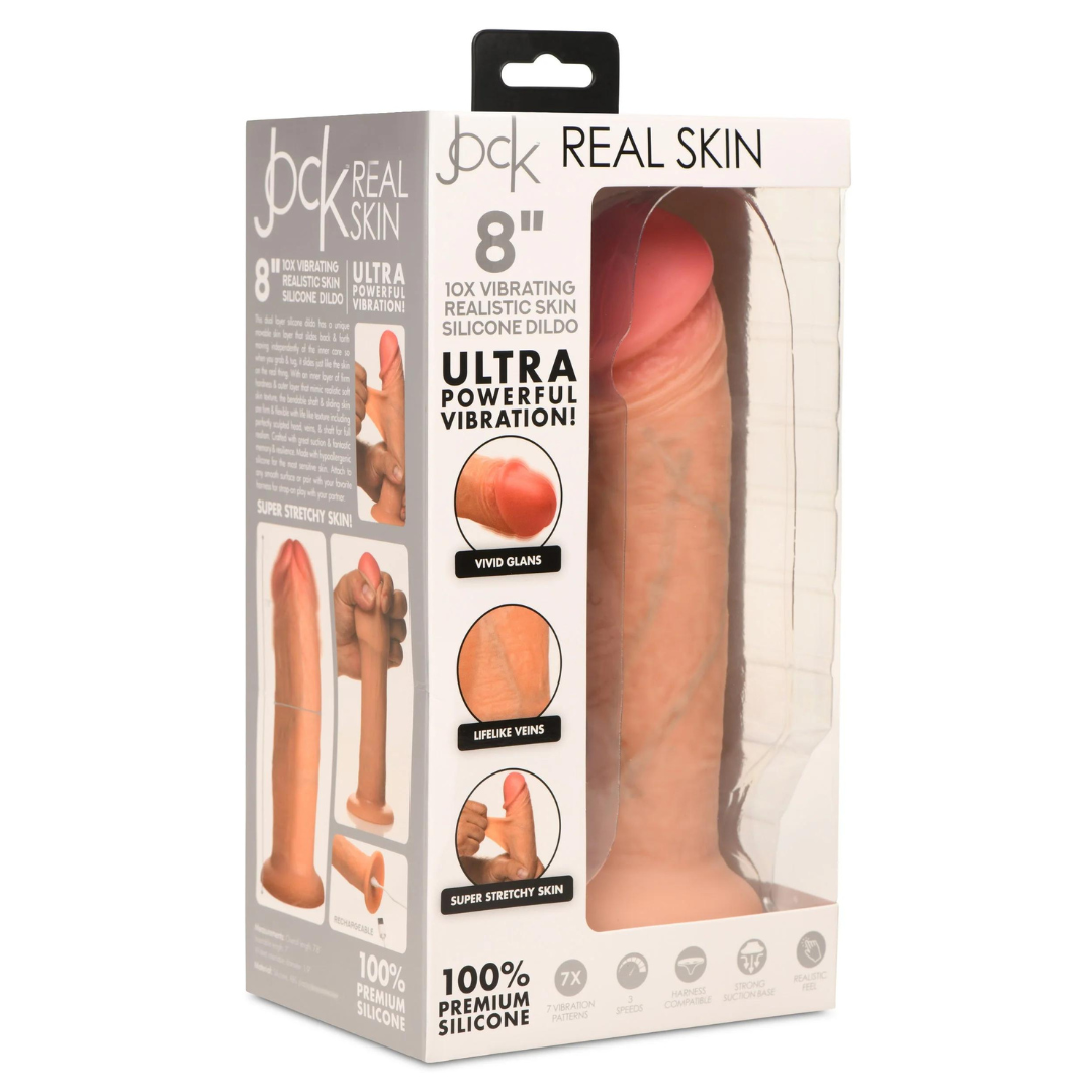 Jock 8 Inch Vibrating Realistic Skin Silicone Dildo > Vibrators > Realistic Vibrators - Tophatter Daily Deals