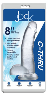 Jock C-Thru 8 Inch Clear TPE Dong with Balls and Suction Cup > Dildos > Realistic Dildos - Tophatter Daily Deals