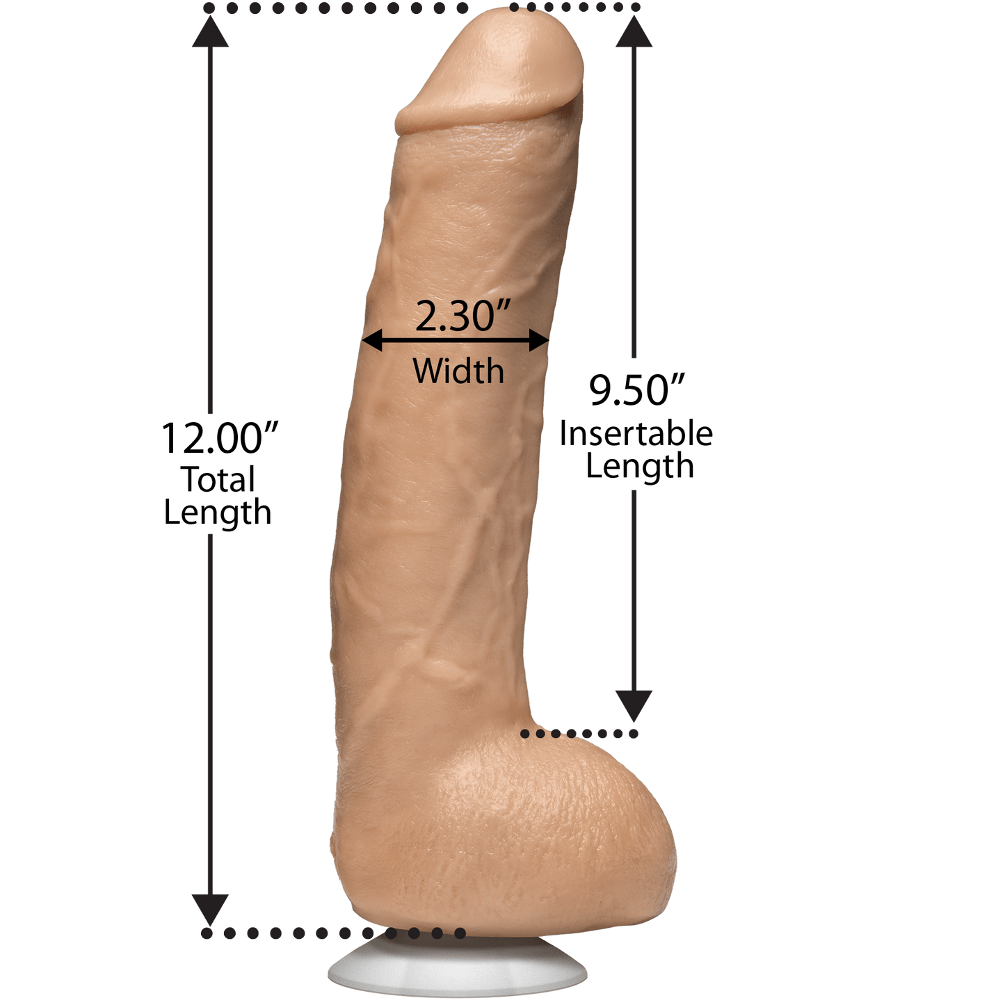 John Holmes Realistic Cock 9.5 Inch with Removable Vac-U-Lock Suction Cup – Dildo > Dildos > Performer Replica - Tophatter Daily Deals