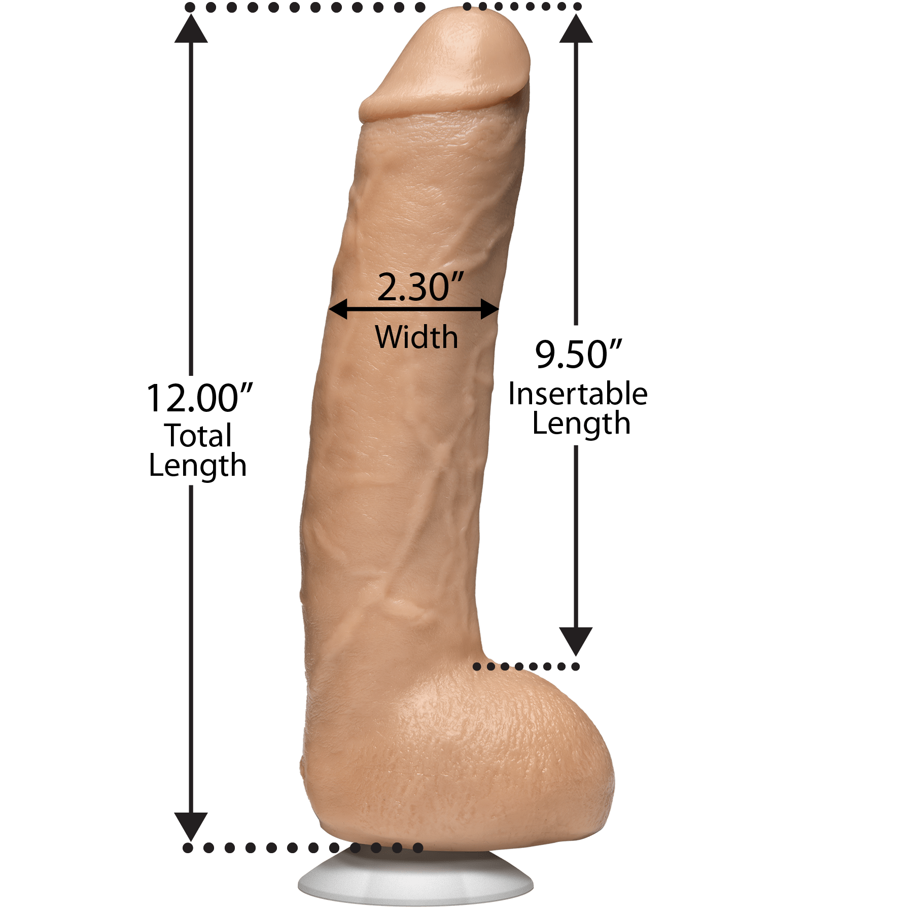 John Holmes Realistic Cock 9.5 Inch with Removable Vac-U-Lock Suction Cup – Dildo > Dildos > Performer Replica - Tophatter Daily Deals