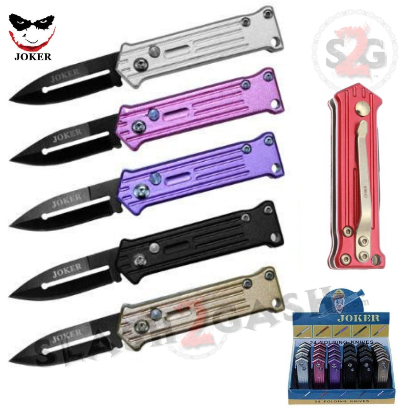 Mini Joker Automatic Knife Cali Legal Switchblade - Asst. colors Knife-Auto - Tophatter Daily Deals