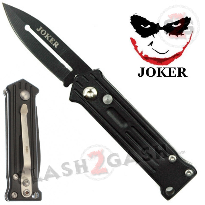 Mini Joker Automatic Knife Cali Legal Switchblade - Asst. colors Black Knife-Auto - Tophatter Daily Deals