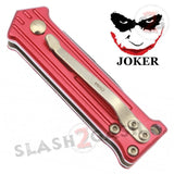 Mini Joker Automatic Knife Cali Legal Switchblade - Red Knife-Auto - Tophatter Daily Deals