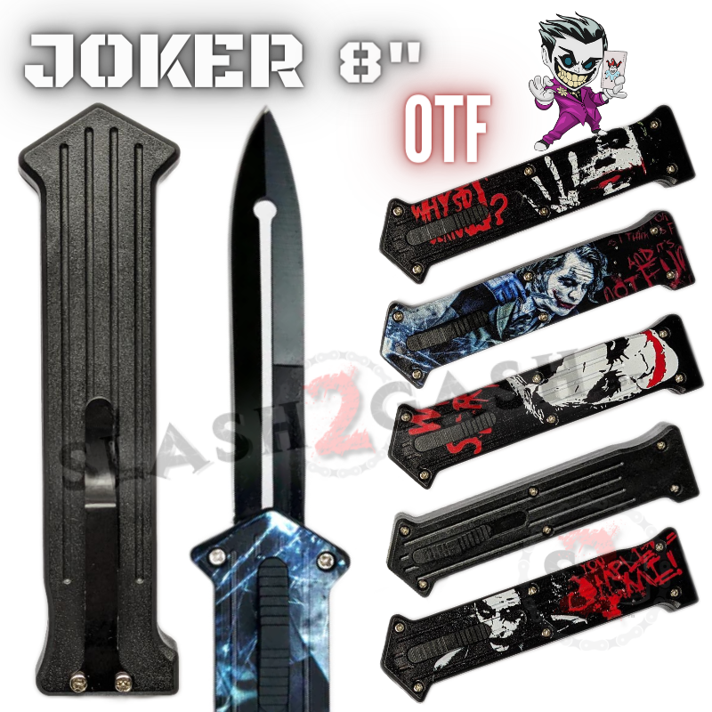 JOKER OTF Knife 8" Auto Switchblade Dagger ABS Handle - Asst. Colors Knife-OTF - Tophatter Daily Deals