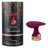 Jopen Starstruck Fantasy Burgundy Silicone Handheld Massager with Glitter Base and 35 Vibration Functions > Sex Toys For Ladies > G-Spot Vibrators - Tophatter Daily Deals