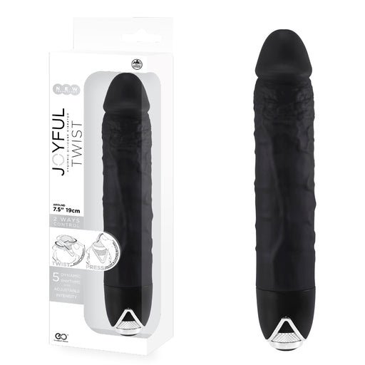 Joyful Twist 7.5 Inch Silicone Vibrator Black > Vibrators > Realistic Vibrators - Tophatter Daily Deals
