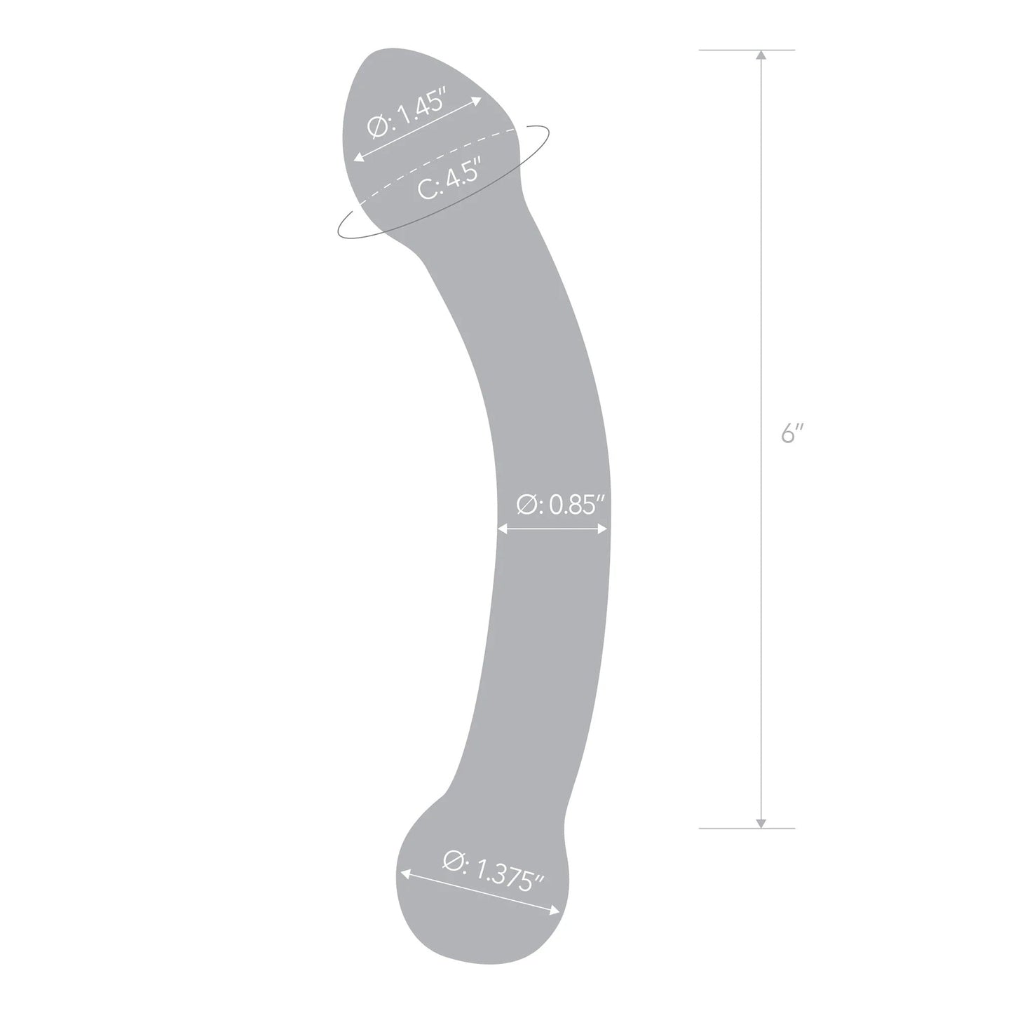Electric Eel Glas 7 Inch Curved Glass G Spot Stimulator > Glass > Dildos - Tophatter Daily Deals