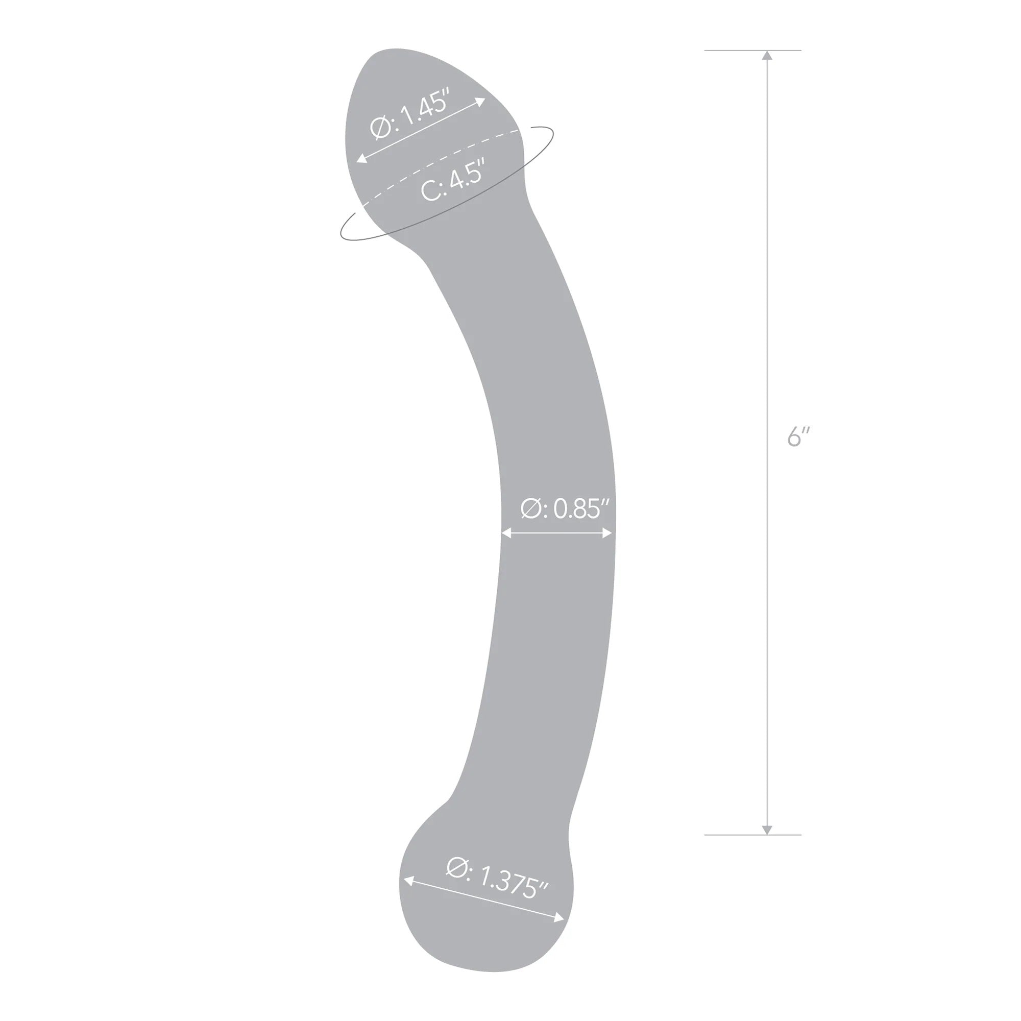 Electric Eel Glas 7 Inch Curved Glass G Spot Stimulator > Glass > Dildos - Tophatter Daily Deals