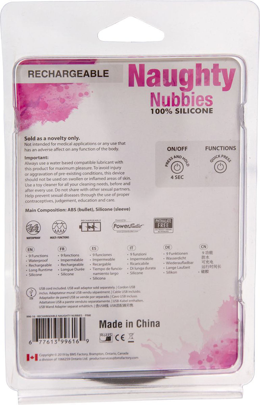 Naughty Nubbies Finger Vibe w Mini Powerbullet Pink Massager > Vibrators > Finger Vibrators - Tophatter Daily Deals