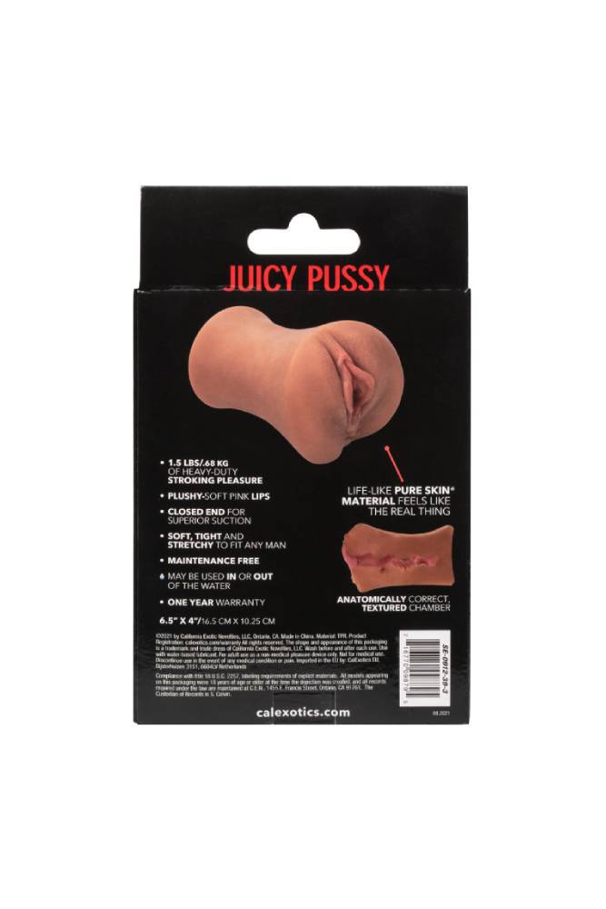 Cal Exotics - Stroke it - Juicy Pussy Stroker - Brown Sex Toy - Tophatter Daily Deals