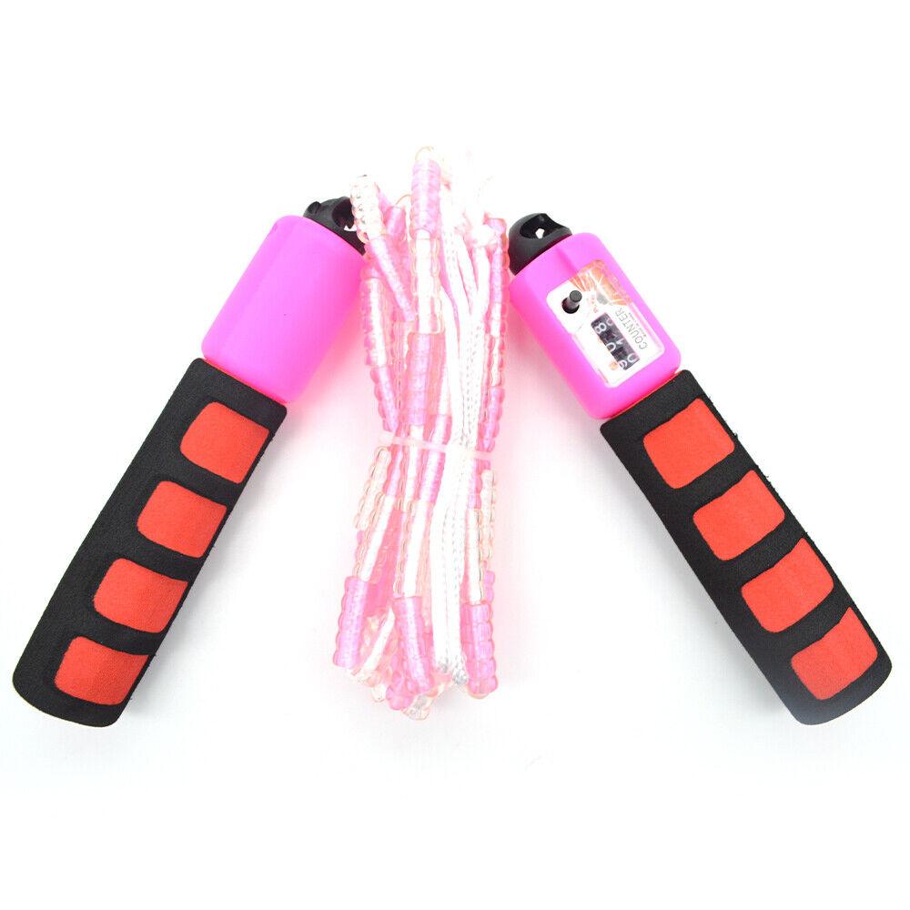 Exercise Skipping Rope - Jump Skipping Rope Plain Fitness Adjustable Kids With Counter Indoor Fitness Pink Exercise & Fitness - Tophatter Daily Deals