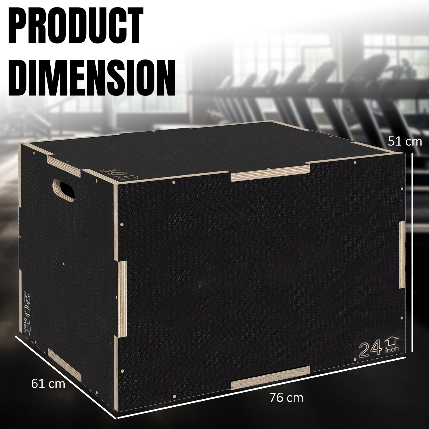 Plyometrics Jump Box – 3-in-1 Wooden Plyo Box for Explosive Training & HIIT Workouts Exercise & Fitness - Tophatter Daily Deals