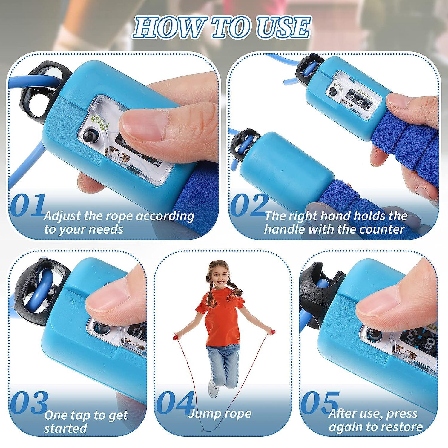 Best Skipping Rope for Beginners - Skipping Rope With Counter Jump Exercise Boxing Gym Fitness Workout Adult Kids Sports & Outdoor - Tophatter Daily Deals