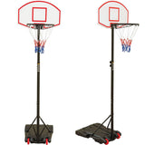 Portable Basketball Stand - Junior Height Adjustable Basketball Hoop, Free Standing Portable Basketball Stand for Kids I Hoop height adjustable 165cm to 205cm Outdoor Basketball Set Sports - Tophatter Daily Deals