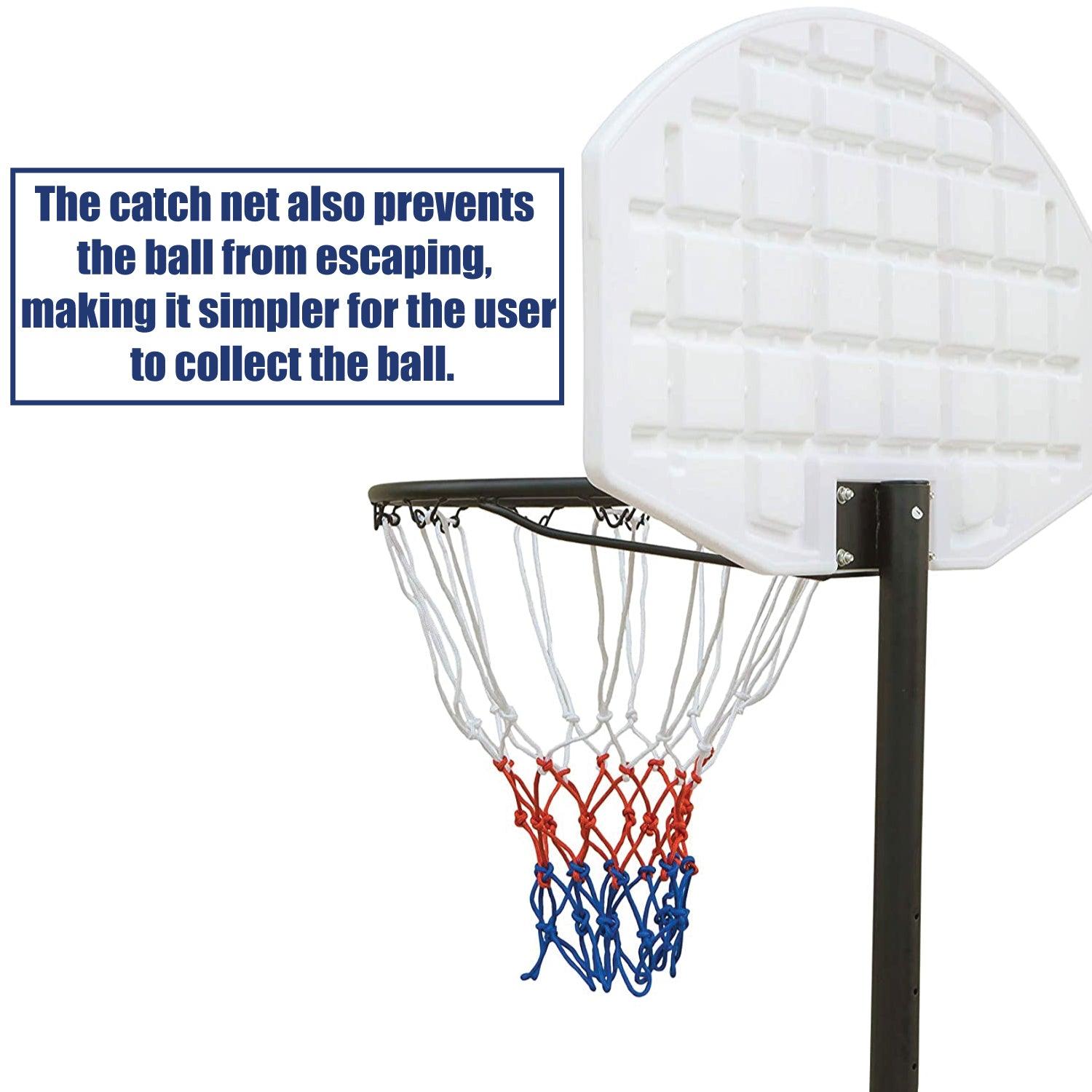 Portable Basketball Stand - Junior Height Adjustable Basketball Hoop, Free Standing Portable Basketball Stand for Kids I Hoop height adjustable 165cm to 205cm Sports - Tophatter Daily Deals