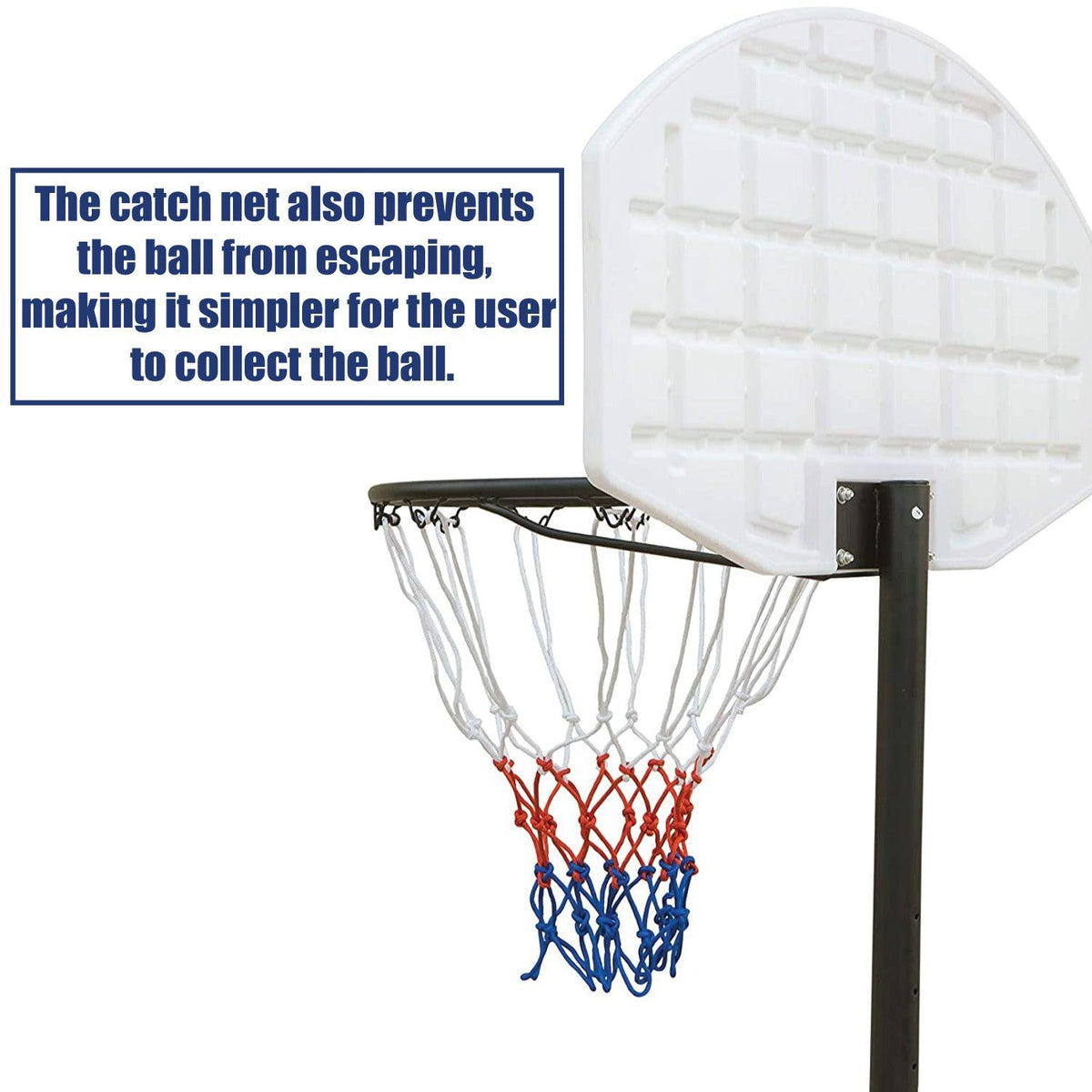 Portable Basketball Stand - Junior Height Adjustable Basketball Hoop, Free Standing Portable Basketball Stand for Kids I Hoop height adjustable 165cm to 205cm Sports - Tophatter Daily Deals