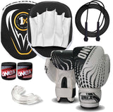 Boxing Glove and Pad Set - Junior Boxing gloves and Punch Pads set Focus Mitts MMA Training Sparring Thai Exercise & Fitness - Tophatter Daily Deals