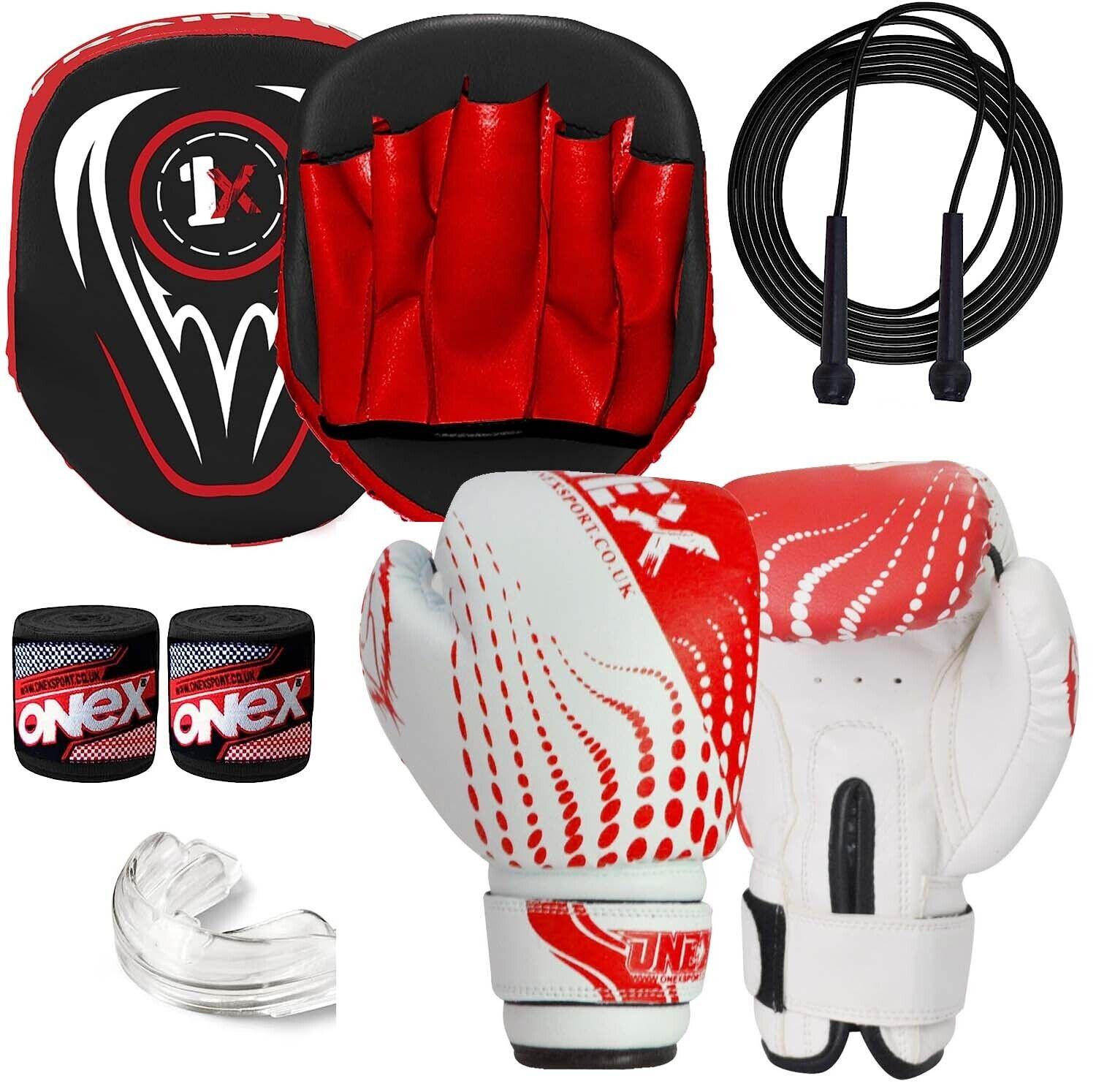 Boxing Glove and Pad Set - Junior Boxing gloves and Punch Pads set Focus Mitts MMA Training Sparring Thai Exercise & Fitness - Tophatter Daily Deals