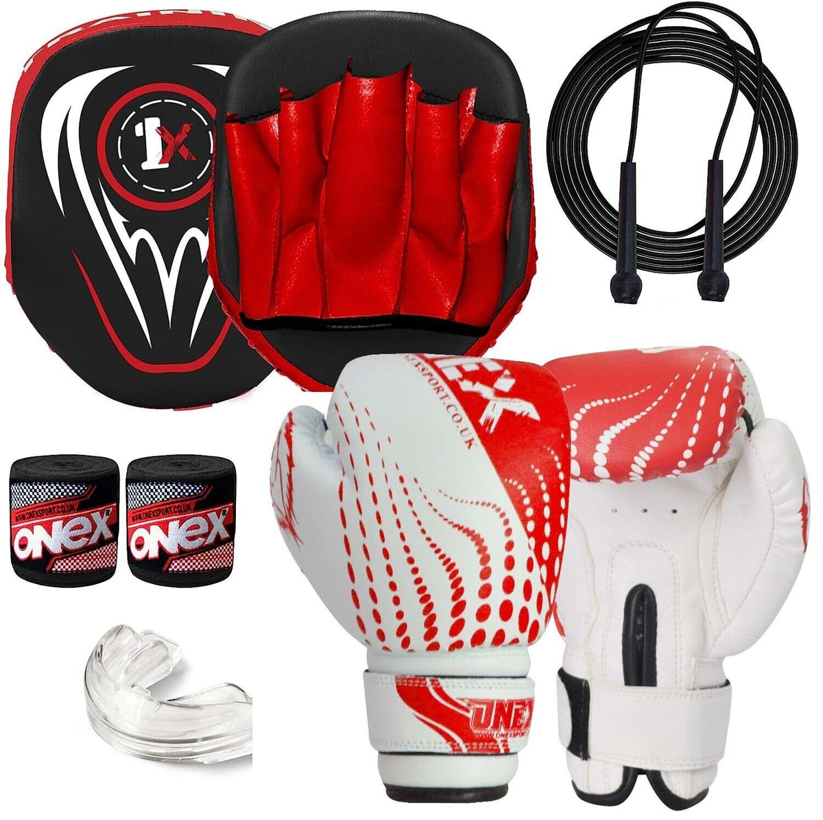 Boxing Glove and Pad Set - Junior Boxing gloves and Punch Pads set Focus Mitts MMA Training Sparring Thai Exercise & Fitness - Tophatter Daily Deals