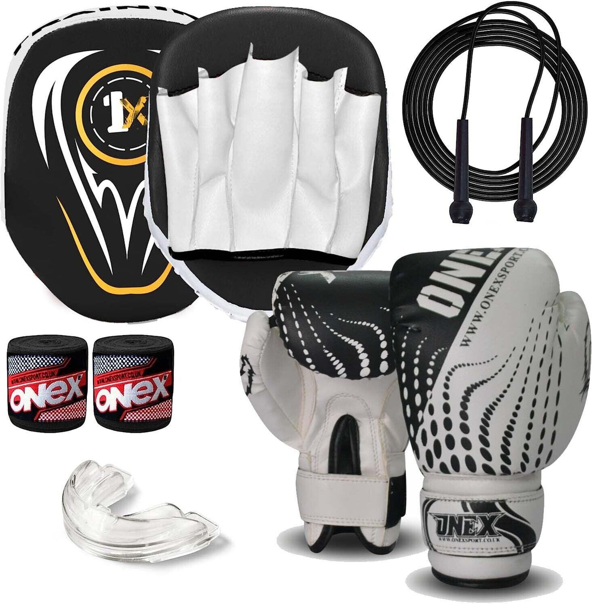 Boxing Glove and Pad Set - Junior Boxing gloves and Punch Pads set Focus Mitts MMA Training Sparring Thai Black Exercise & Fitness - Tophatter Daily Deals