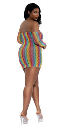 Rainbow Mini With Arm Warmers – Nylon Spandex Lingerie Set > Clothes > Lingerie Sets - Tophatter Daily Deals