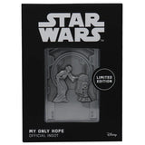 Star Wars - Limited Edition My Only Hope Collectible Ingot Collectible Ingot - Tophatter Daily Deals