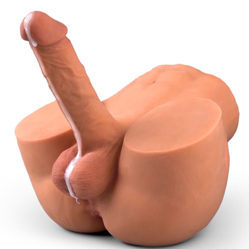 Acmejoy - Thrusting Vibrating Dildo Realistic Butt 10.12lbs Brown Brown Masturbators - Tophatter Daily Deals
