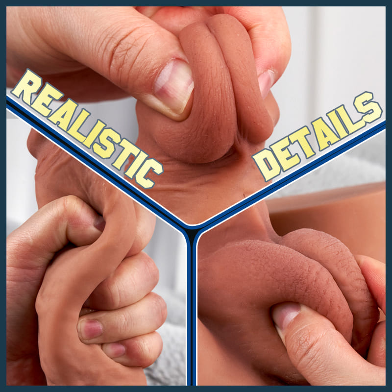 Acmejoy - Thrusting Vibrating Dildo Realistic Butt 10.12lbs Brown Masturbators - Tophatter Daily Deals