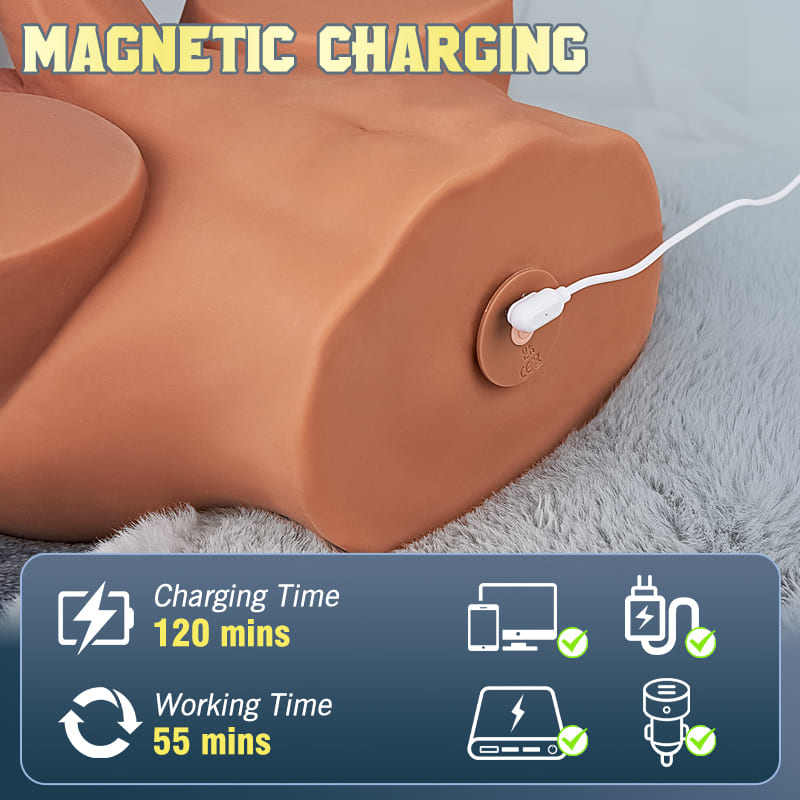 Acmejoy - Thrusting Vibrating Dildo Realistic Butt 10.12lbs Brown Masturbators - Tophatter Daily Deals