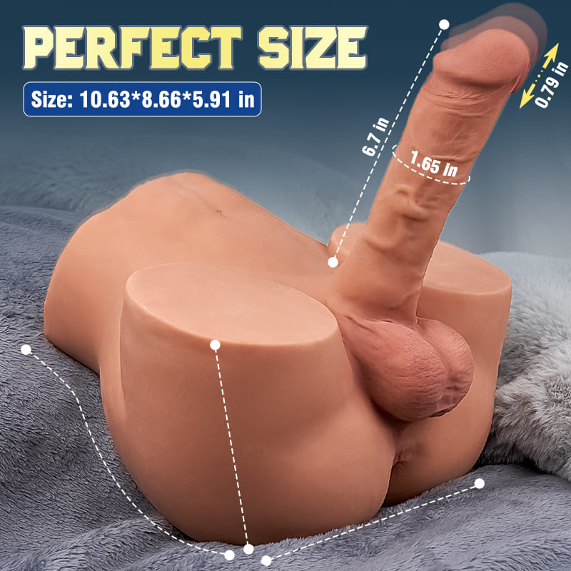 Acmejoy - Thrusting Vibrating Dildo Realistic Butt 10.12lbs Brown Masturbators - Tophatter Daily Deals