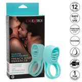 Silicone Rechargeable French Kiss Enhancer – Vibrator with 12 Functions and Flickering Teaser Ring > Cock Ring > Vibrating - Tophatter Daily Deals