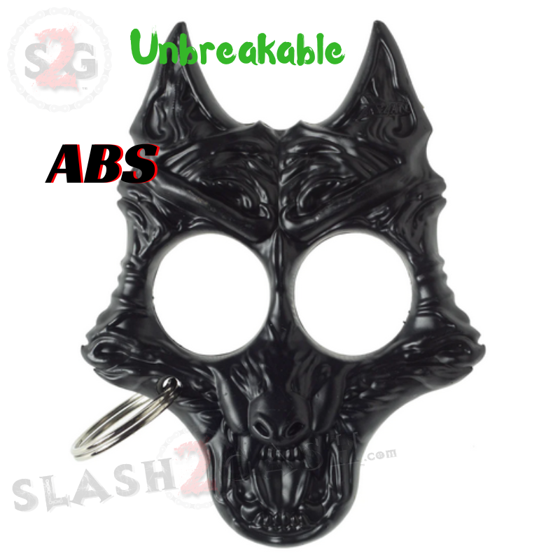 K9 Self Defense Evil Werewolf Keychain ABS Knuckles - Asst. colors Black SD-KeyChain - Tophatter Daily Deals