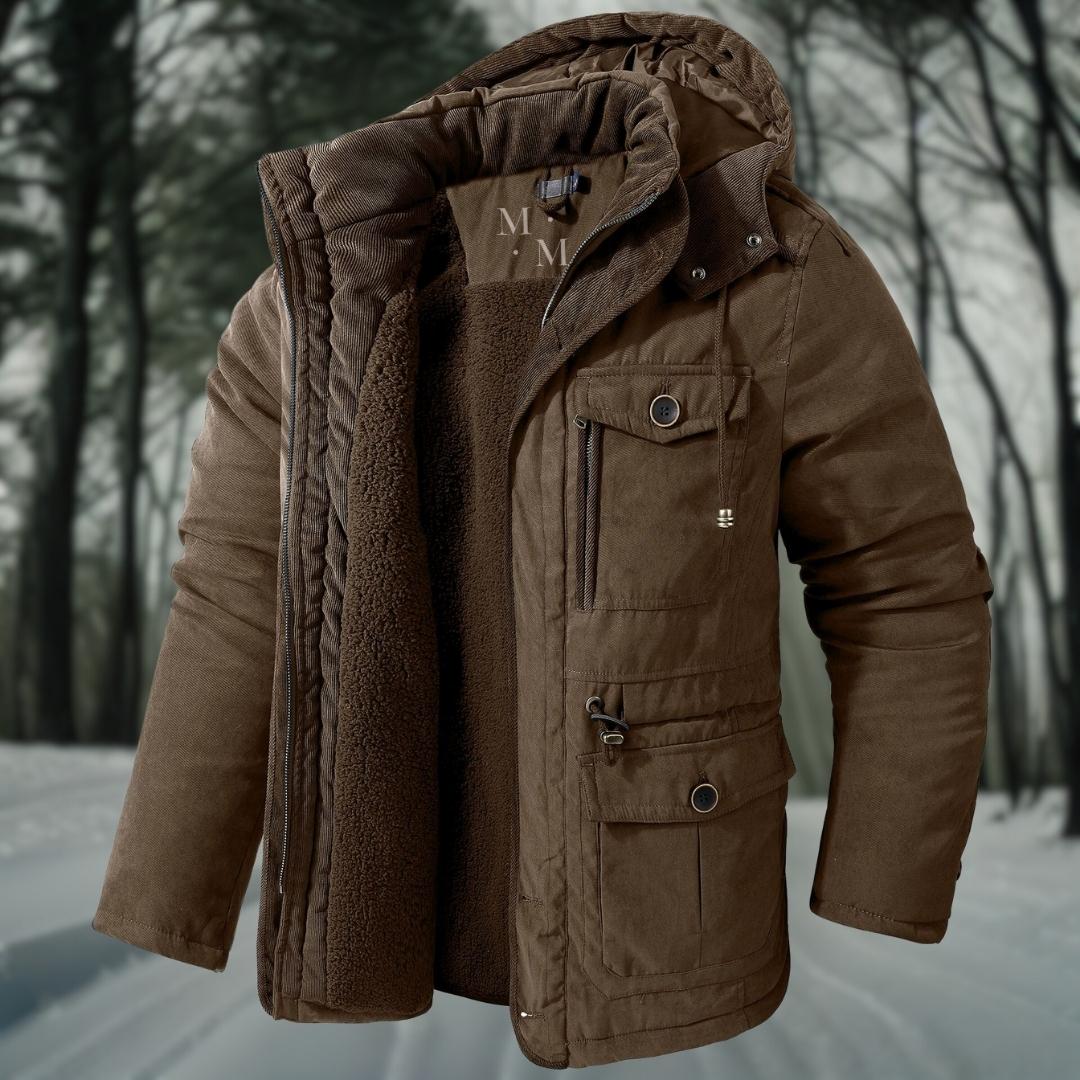 Waterproof Men Parka - Mid Thigh Hooded, Fleece Lined - Tophatter Daily Deals