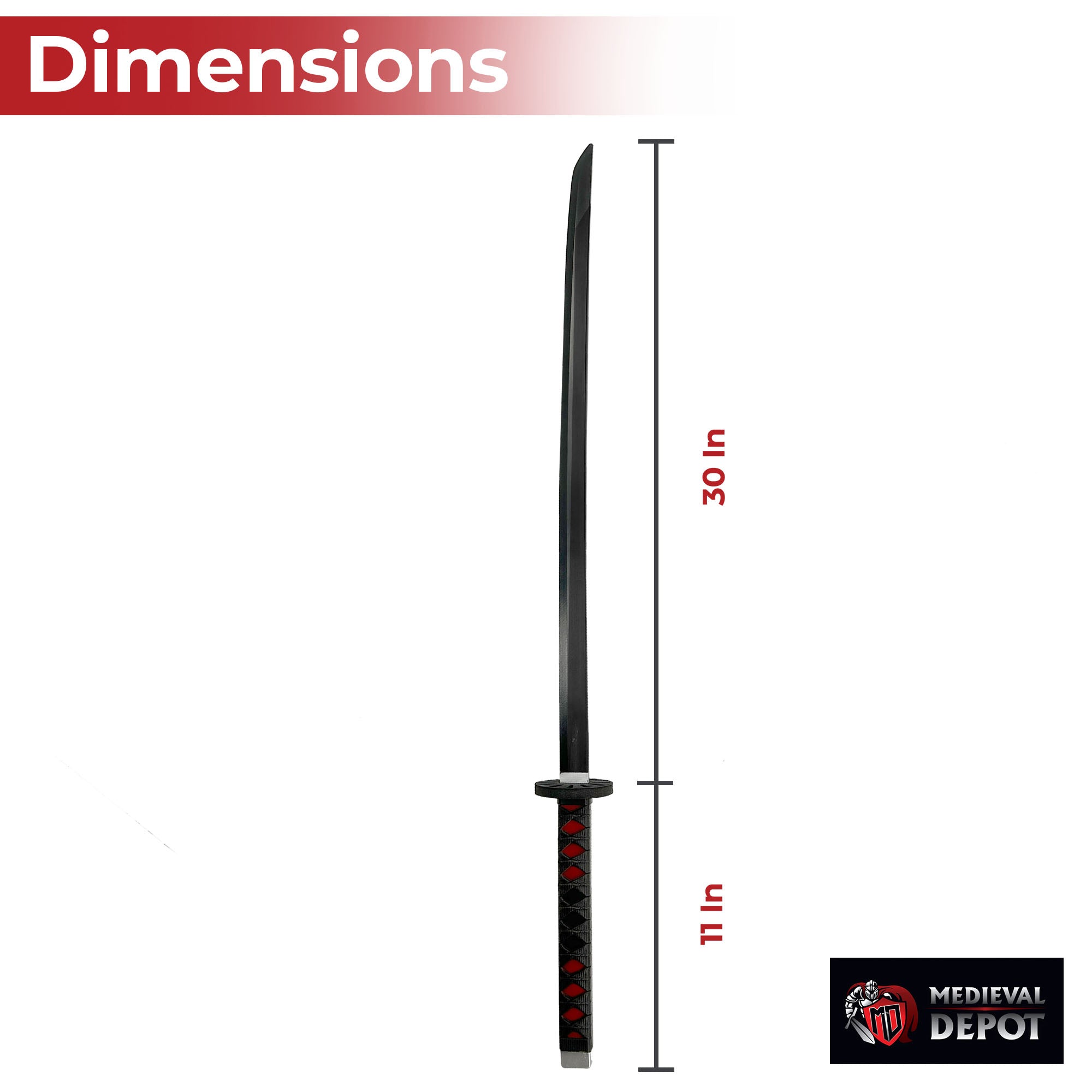 Kamado Tanjiro Demon Slayer Foam Katana Sword With Scabbard Swords - Tophatter Daily Deals