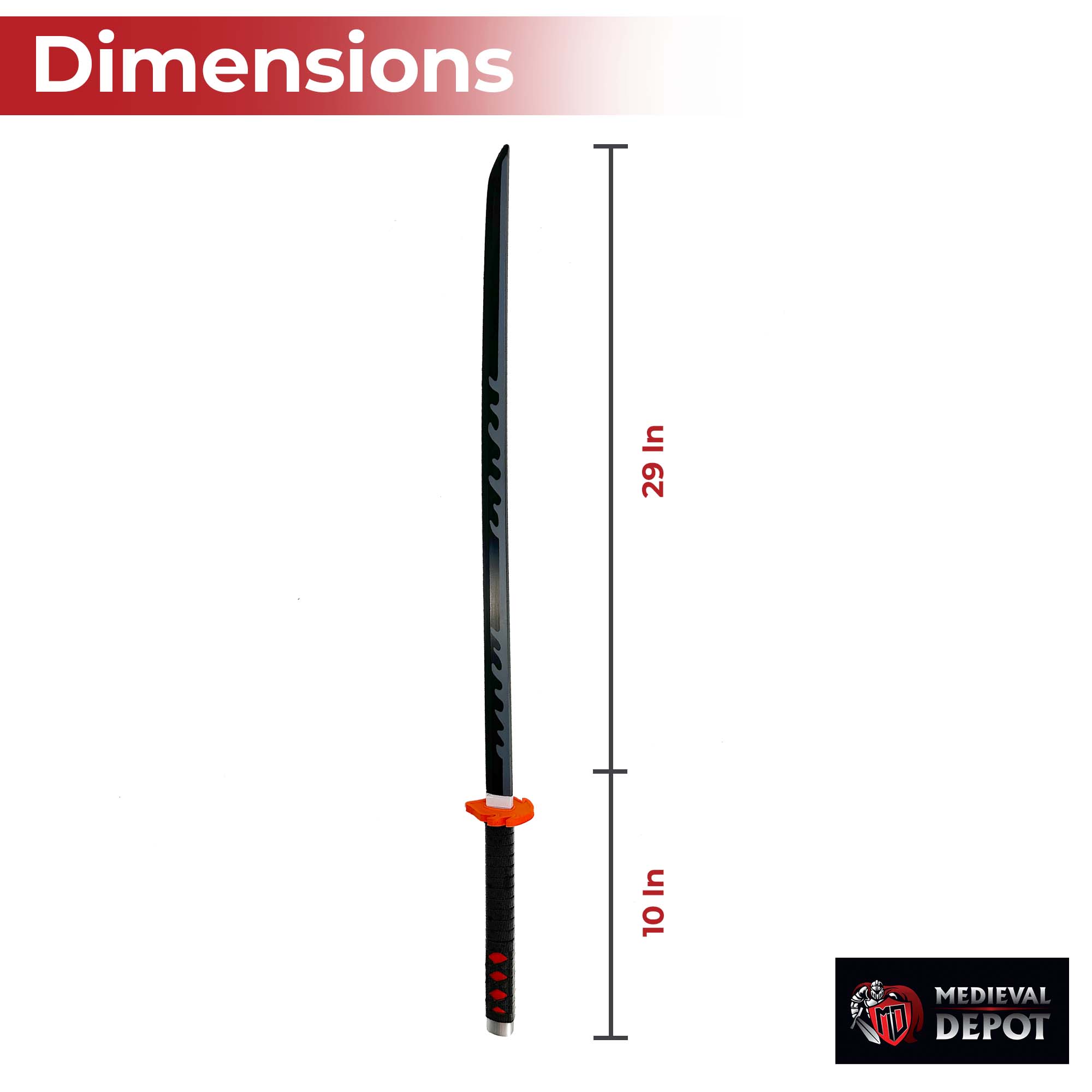 Kamado Tanjiro Flame Guard Demon Slayer Foam Katana Sword With Scabbard Swords - Tophatter Daily Deals