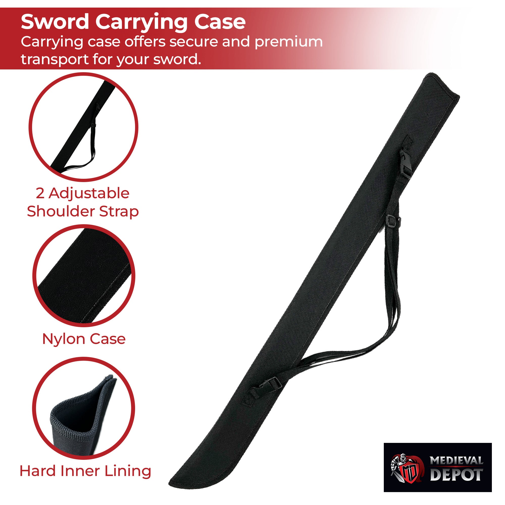 Katana Bokken Shinai Foam Sword Large Nylon Carrying Case historical period - Tophatter Daily Deals