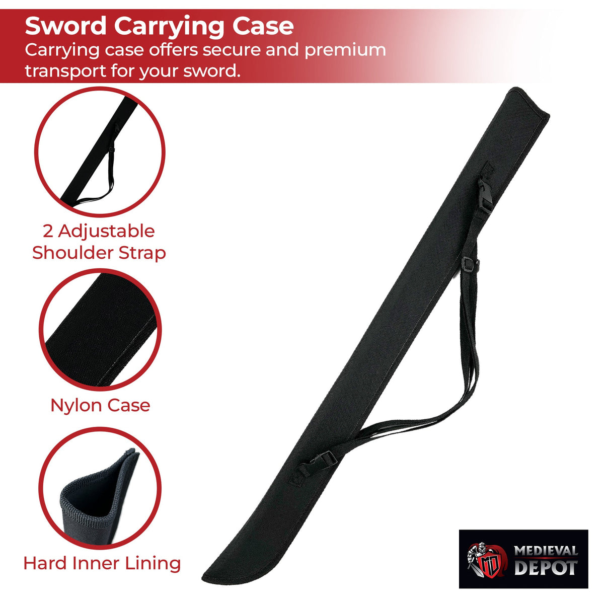 Katana Bokken Shinai Foam Sword Large Nylon Carrying Case historical period - Tophatter Daily Deals