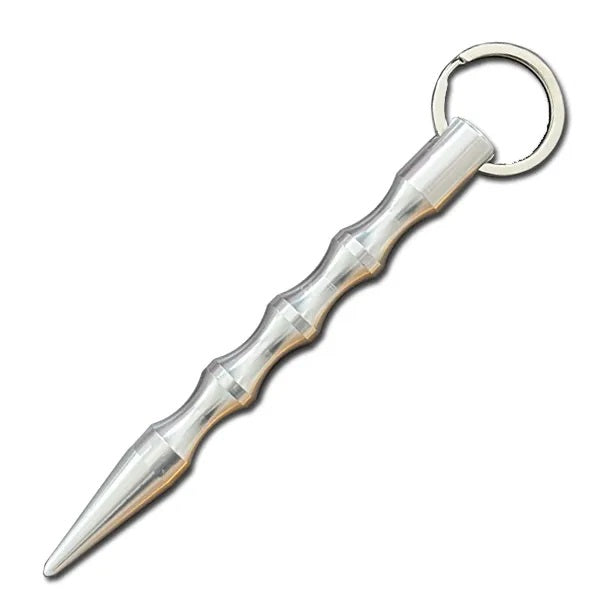 Silver Polished Pointed Kubaton Self Defense Keychain Collectible Weapons - Tophatter Daily Deals