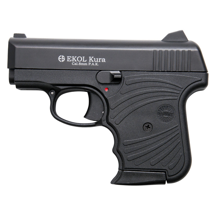 Kura Compact Blank Firing 8MM Gun Black Finish Starter Pistol Collectible Weapons - Tophatter Daily Deals