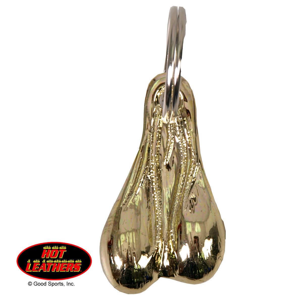 Brass Balls Motorcycle Biker Key Chain Funny Scrotum Nut Sack Brass Key Chain - Tophatter Daily Deals